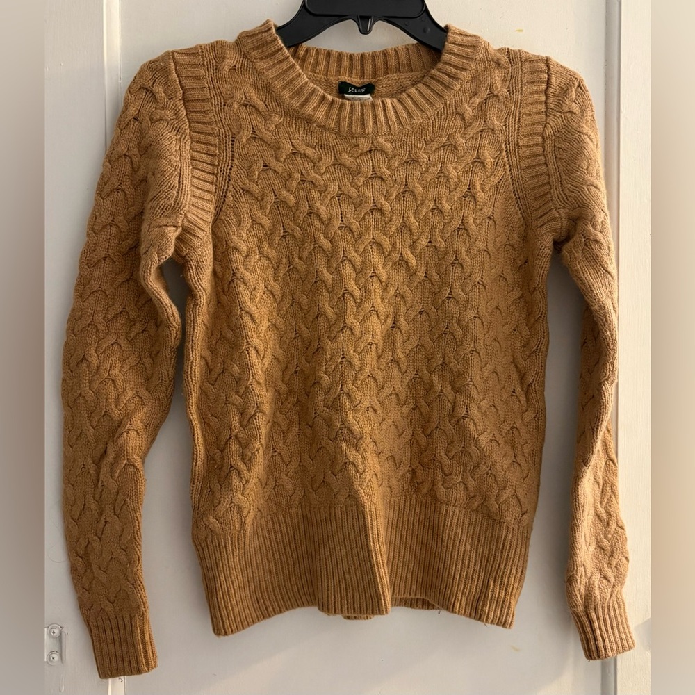 Jcrew Honeycomb Cable Viscose/Wool/Angora Blend Sweater Size Small